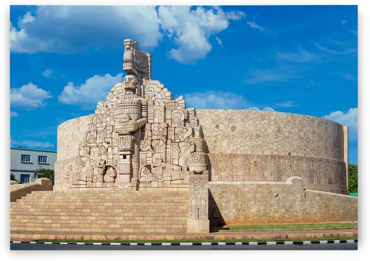 Mexico Merida an iconic Homeland Monument Monumento a la Patria on Paseo de Montejo by Elijah Lovkoff