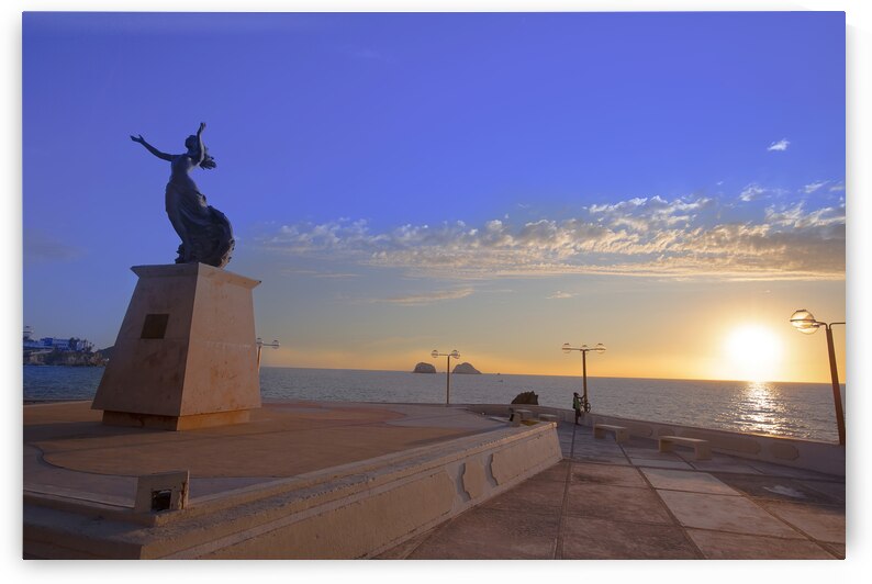 Mazatlan Mexico 10 April 2019: Famous Mazatlan sea promenade  by Elijah Lovkoff