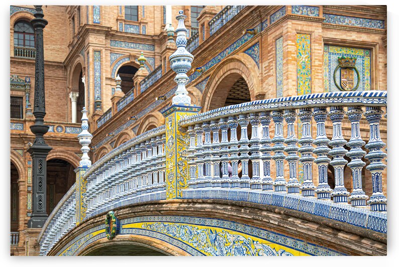 Plaza de Espana Seville a plaza in the Parque de Maria Luisa  by Elijah Lovkoff