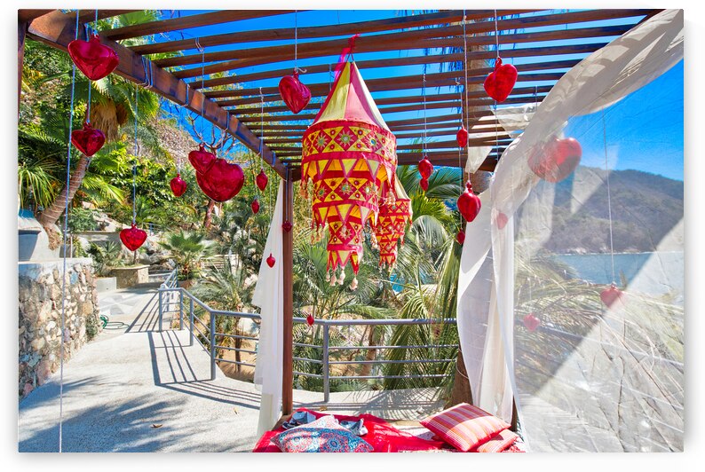 Puerto Vallarta romantic upscale restaurant overlooking scenic  by Elijah Lovkoff