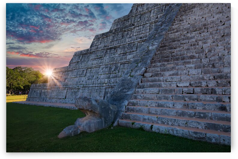Mexico Chichen Itza archaeological site ruins and pyramids of old Mayan city in Yucatan by Elijah Lovkoff