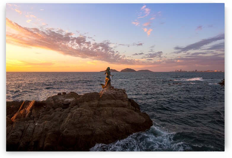 Famous Mazatlan sea promenade El Malecon with ocean lookouts and scenic landscapes by Elijah Lovkoff