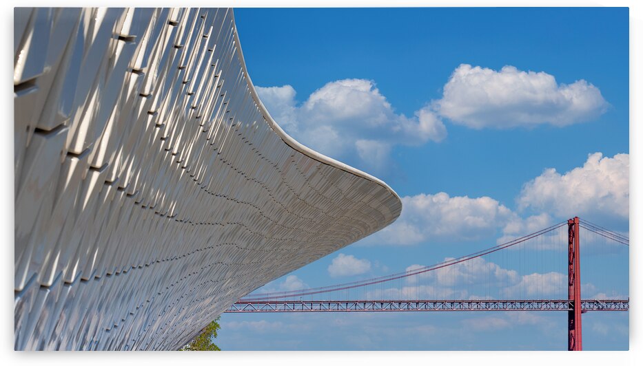 Lisbon Landmark suspension 25 of April bridge by Elijah Lovkoff