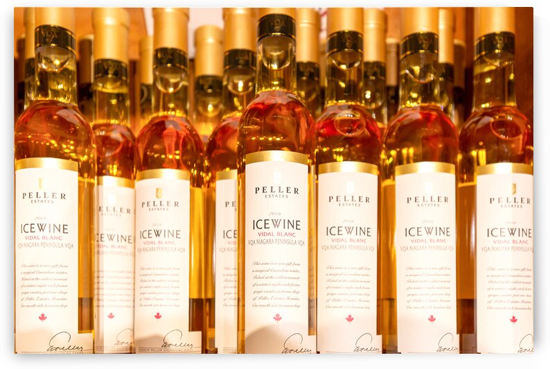 Famous Niagara Ice Wine on display at an upscale winery by Elijah Lovkoff