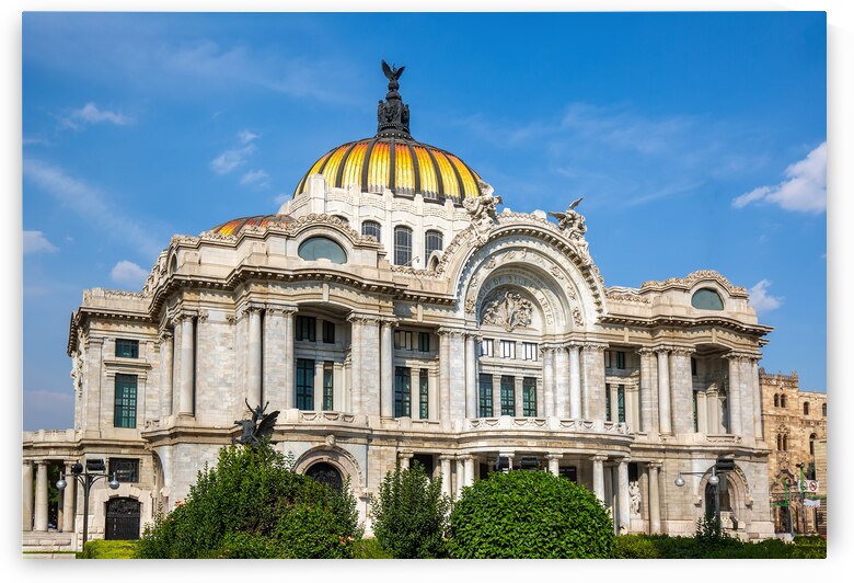 Mexico Palace of Fine Arts Palacio de Bellas Artes near Mexico City Zocalo Historic Center by Elijah Lovkoff