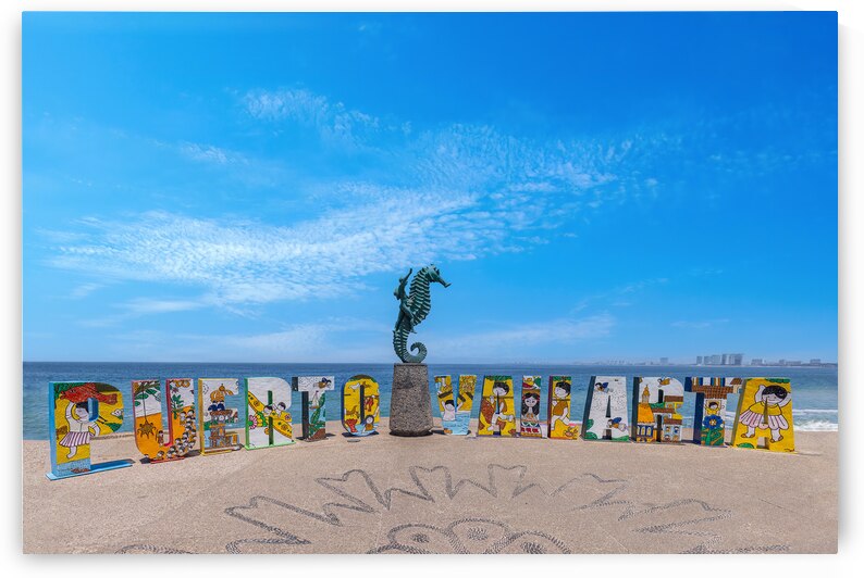 Mexico Puerto Vallarta sea promenade El Malecon with ocean lookouts and beaches by Elijah Lovkoff