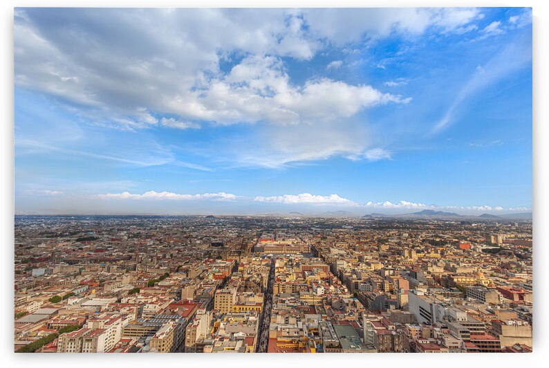Scenic panoramic view of Mexico City center from the observation by Elijah Lovkoff