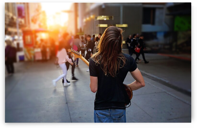 Toronto Street musician entertaining the crowd by Elijah Lovkoff