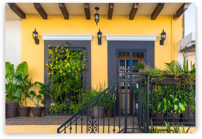 Mexico Mazatlan Colorful old city streets in historic city center near El Malecon promenade ocean shore Zona Hotelera Hotel Zone and central Mazatlan Basilica cathedral by Elijah Lovkoff