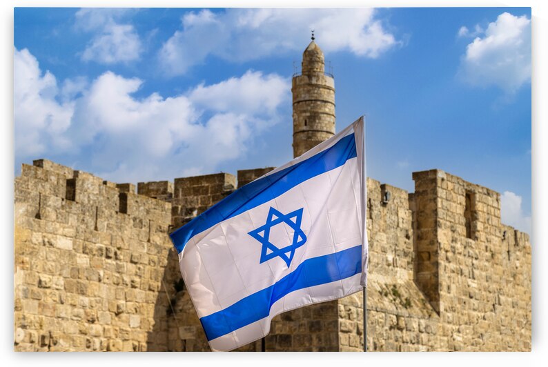 Jerusalem Israel landmark citadel Migdal David Tower of David in Old City near Jaffa Gate by Elijah Lovkoff