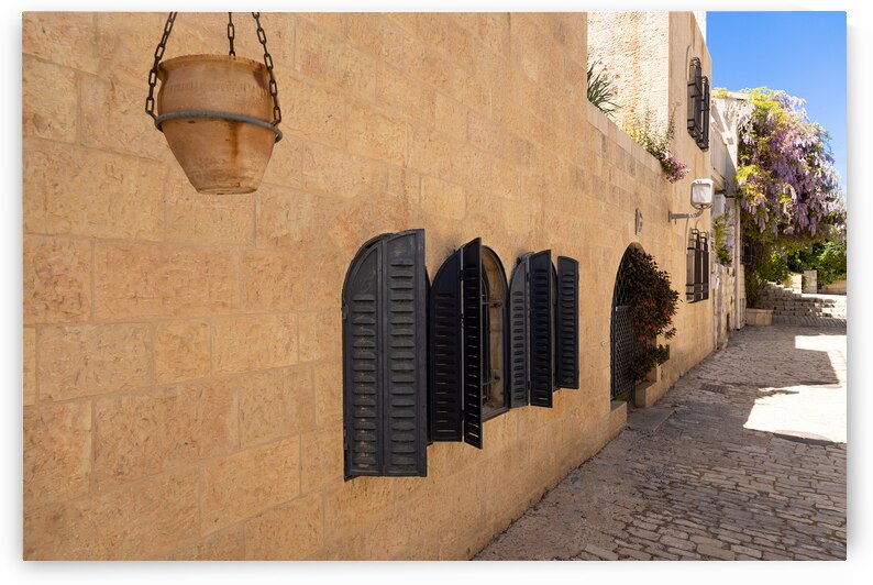 Jerusalem Israel Mishkenot Shaananim street scenic views of Jerusalem Old City and Judean Desert by Elijah Lovkoff