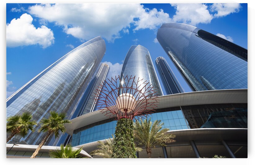 UAE United Arab Emirates Abu Dhabi downtown panorama and financial center skyline by Elijah Lovkoff
