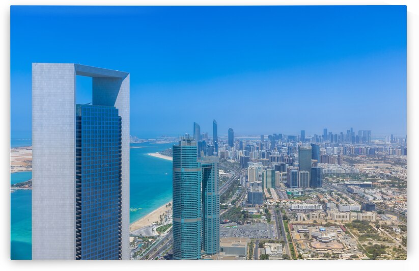 UAE United Arab Emirates Abu Dhabi downtown panorama and financial center skyline by Elijah Lovkoff
