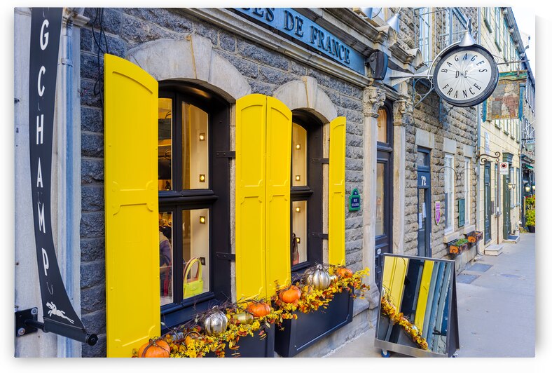 Old Quebec City tourist attractions of Quartier Petit Champlain shopping district and old French architecture by Elijah Lovkoff