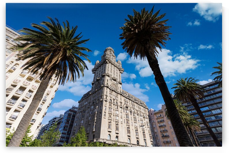 Uruguay Montevideo Independence Square in historic city center a famous tourism attraction by Elijah Lovkoff