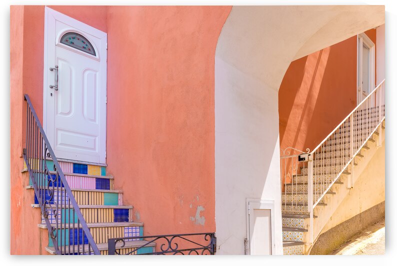 Italy old streets of beautiful tourism destination Ischia Island near Naples by Elijah Lovkoff
