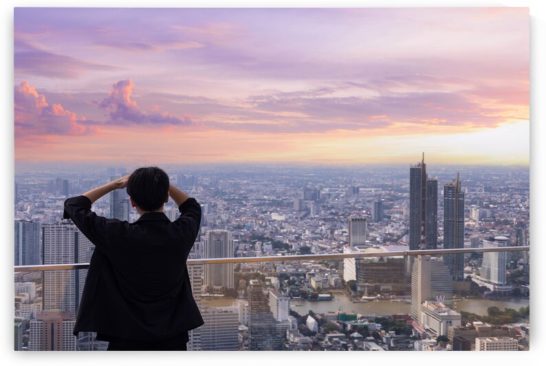 Panoramic King Power Mahanakhon the highest cityscape observation deck in Bangkok Thailand by Elijah Lovkoff