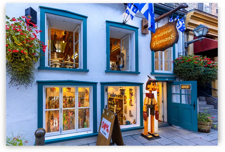 Old Quebec City tourist attractions of Quartier Petit Champlain shopping district and old French architecture by Elijah Lovkoff
