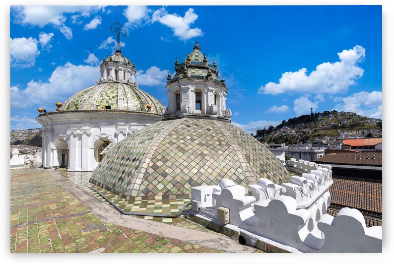 Quito Ecuador. Society of Jesus church near cathedral basilica San Francisco in historic center by Elijah Lovkoff