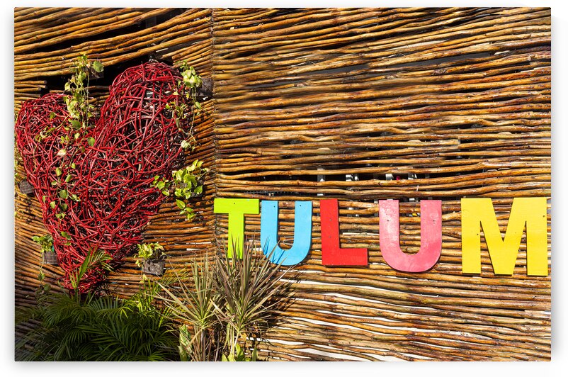 Mexico vacation colorful city streets in Tulum tourism center by Elijah Lovkoff
