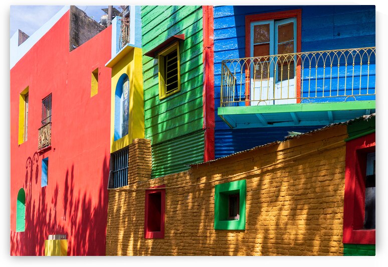 Argentina colorful buildings of El Caminito a popular tourist destination in Buenos Aires by Elijah Lovkoff