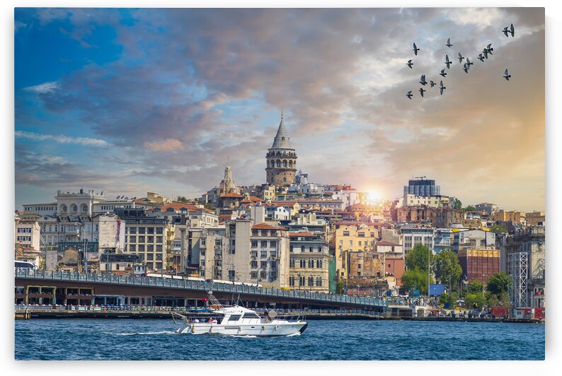 Bosphorus strait in Istanbul Bosporus tour boats and views of Istanbul mosques and historic center by Elijah Lovkoff