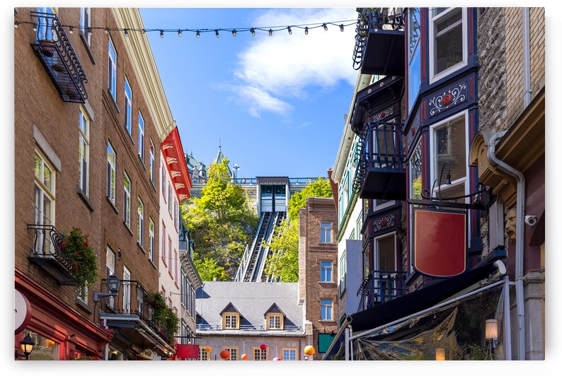 Canada Old Quebec City tourist attractions Petit Champlain lower town and shopping district by Elijah Lovkoff