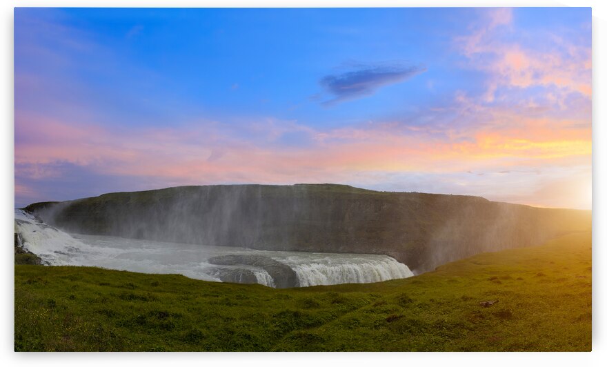 Reykjavik tour to scenic Gullfoss Falls a part of Iceland Golden Circle travel destination by Elijah Lovkoff