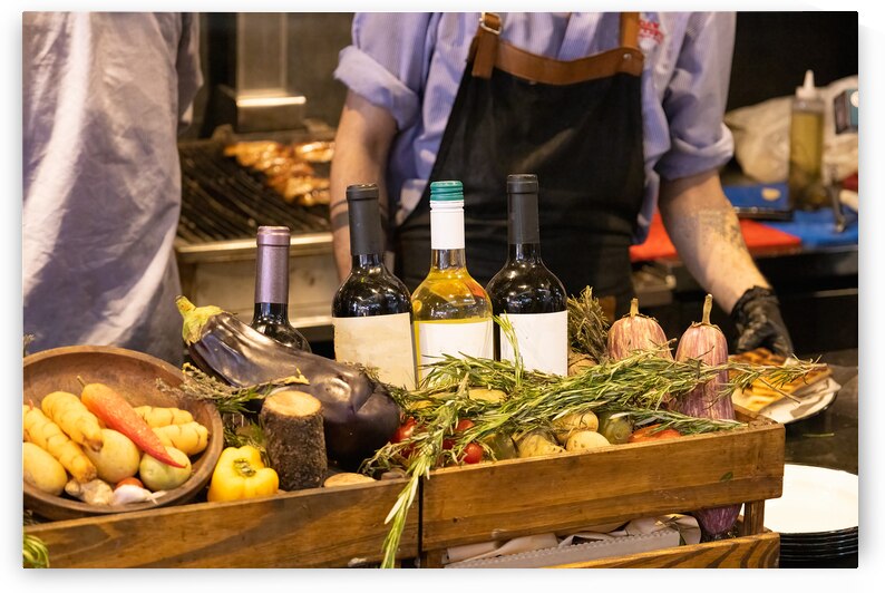 Argentina San Telmo market restaurants offering parilla grilled meat traditional cuisine by Elijah Lovkoff
