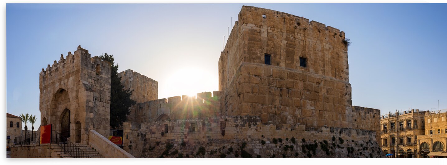 Jerusalem Israel landmark citadel Migdal David Tower of David in Old City near Jaffa Gate by Elijah Lovkoff