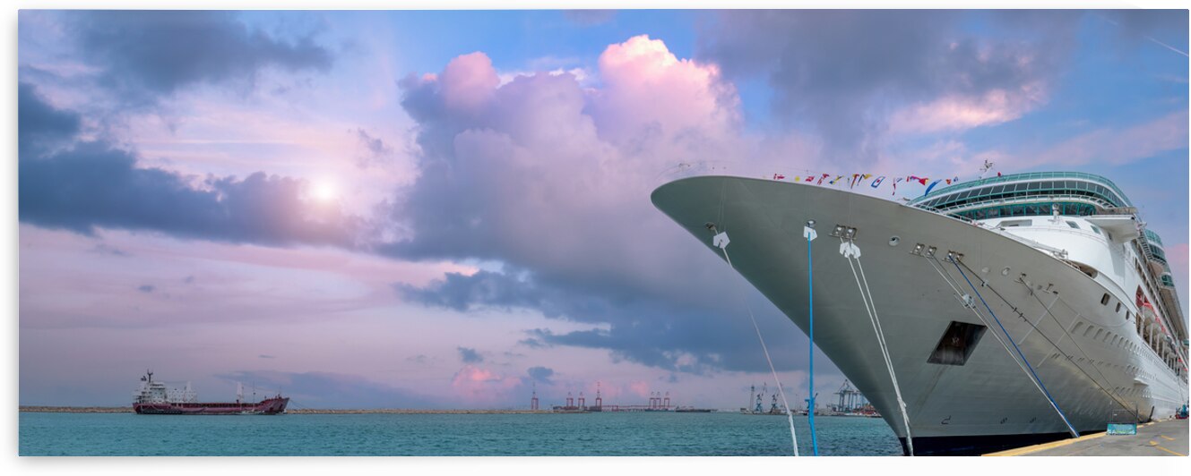Luxury cruise ship in Haifa Israel. Mediterranean cruise to Greek Islands by Elijah Lovkoff