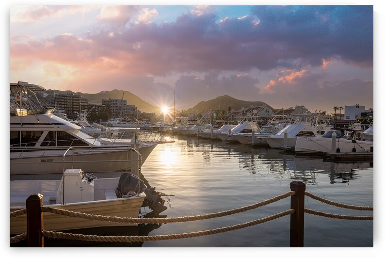 Marina and yacht club area in Cabo San Lucas Los Cabos a departure point for cruises marlin fishing and lancha boats to El Arco Arch and beaches by Elijah Lovkoff