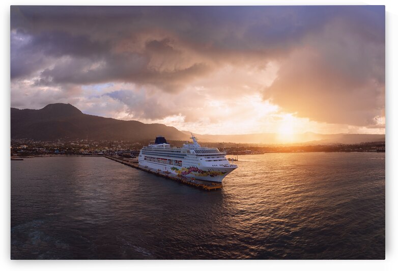 Cruise ship in Dominican Republic Puerto Plata on a Caribbean cruise vacation by Elijah Lovkoff