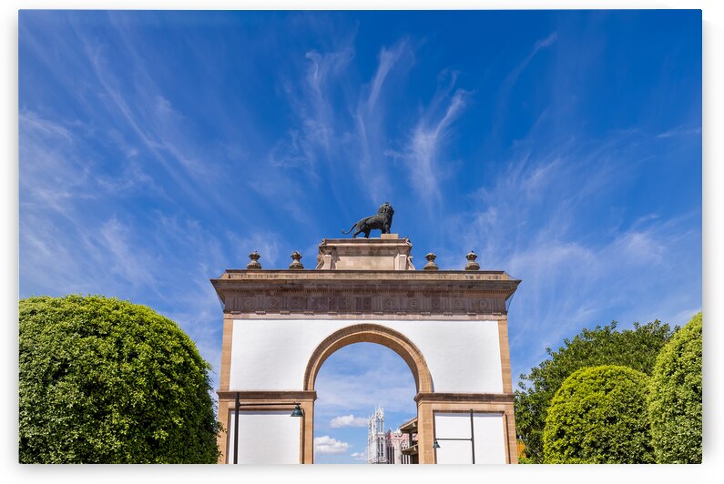 Leon landmark tourist attraction monument Triumphal Arch of the City of Leon near historic city center by Elijah Lovkoff
