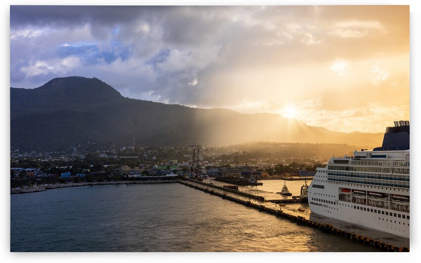 Cruise ship in Dominican Republic Puerto Plata on a Caribbean cruise vacation by Elijah Lovkoff