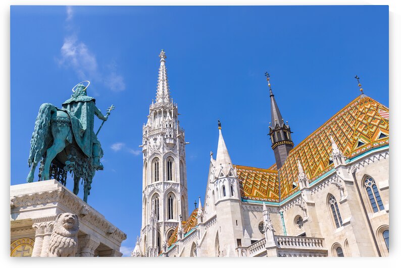Matthias Church on Fisherman Bastion in Budapest historic center near Buda Castle by Elijah Lovkoff