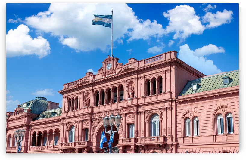 Casa Rosada office of the president of Argentina located on landmark historic Plaza de Mayo by Elijah Lovkoff