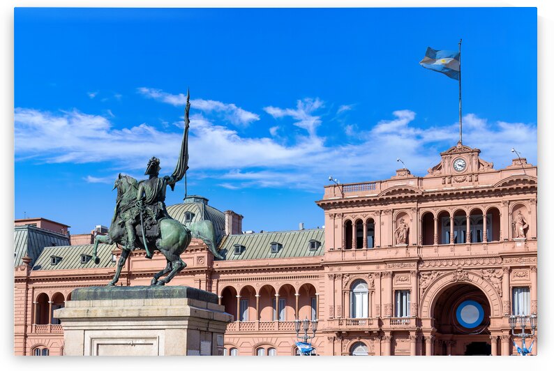 Casa Rosada office of the president of Argentina located on landmark historic Plaza de Mayo by Elijah Lovkoff