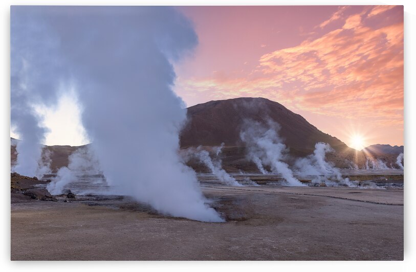 Chile San Pedro de Atacama Tatio Geysers in Atacama Desert by Elijah Lovkoff