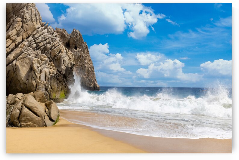 Scenic Los Cabos travel destination Playa del Divorcio Divorce Beach located near famous Arch of Cabo San Lucas by Elijah Lovkoff
