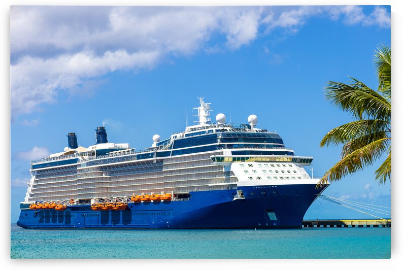 Cruise ship on Saint Croix Frederiksted US Virgin Islands on Caribbean vacation by Elijah Lovkoff