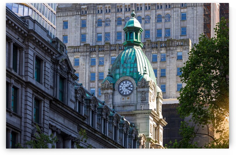 Scenic Vancouver financial district in the city downtown near Robson square by Elijah Lovkoff
