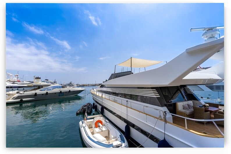 France French Riviera Monte Carlo marina with luxury yachts an by Elijah Lovkoff