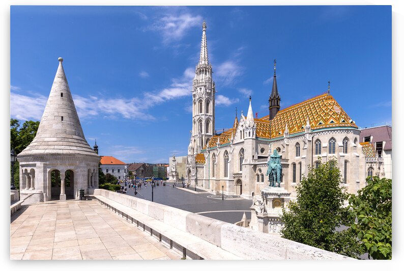 Matthias Church on Fisherman Bastion in Budapest historic center near Buda Castle by Elijah Lovkoff