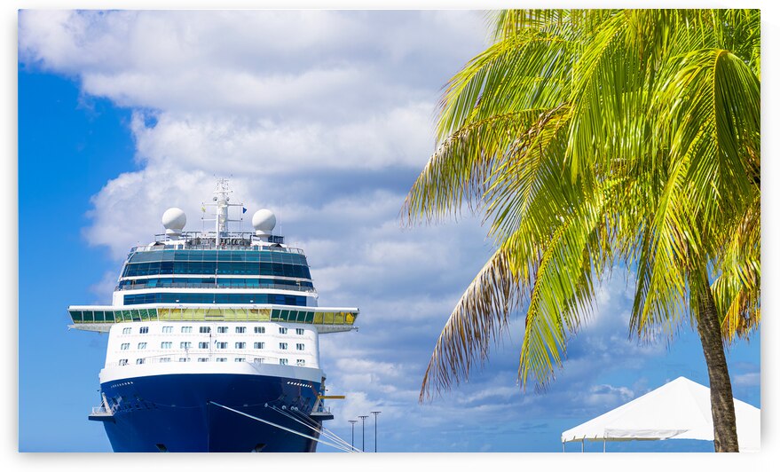 Cruise ship on Saint Croix Frederiksted US Virgin Islands on Caribbean vacation by Elijah Lovkoff