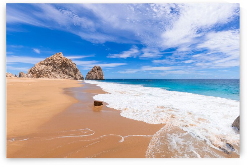 Mexico Los Cabos travel destination Playa Divorcio and Playa Amantes near Arch of Cabo San Lucas by Elijah Lovkoff