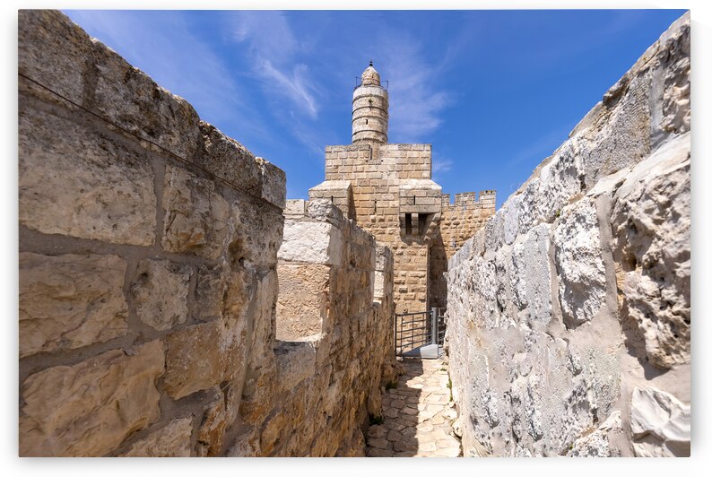 Jerusalem Israel landmark citadel Migdal David Tower of David in Old City near Jaffa Gate by Elijah Lovkoff