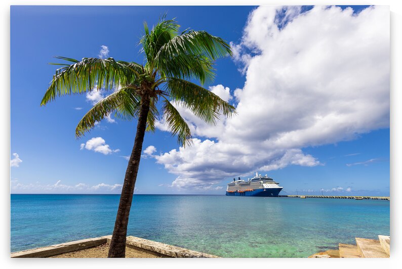 Cruise ship on Saint Croix Frederiksted US Virgin Islands on Caribbean vacation by Elijah Lovkoff