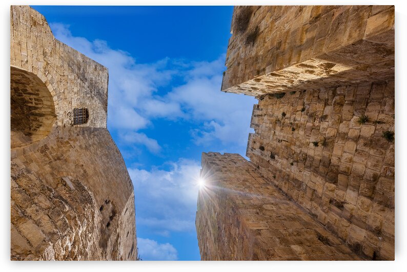 Jerusalem Israel landmark citadel Migdal David Tower of David in Old City near Jaffa Gate by Elijah Lovkoff