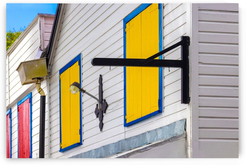 Old town historic streets of Redcliffe Quay in Saint Johns on Antigua and Barbuda by Elijah Lovkoff